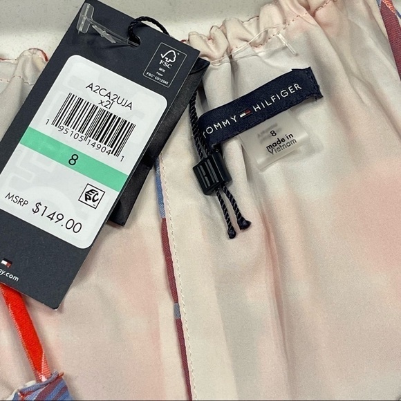 𝅺tommy HILFIGER Bayfront Plaid Belted Midi Dress Sz 8 - Picture 8 of 10